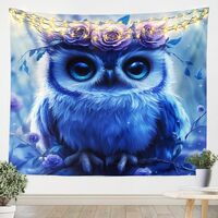 Erosebridal Owl for Woman Xlarge 70X92 Inches Tapestry,Kawaii Birds Tapestry for Bedroom Tree Branch