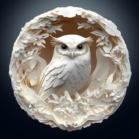 KaayeeWood Wooden Puzzle for Adults,3D Visual Effect Paper Carved Owl Unique Shape Advanced Wood Puz