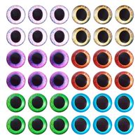 Craftdady 20 mm Evil Eye Glass Cabochons 50 Pcs Half Round Glass Cabochons Flat Back Animal Eyes Dra