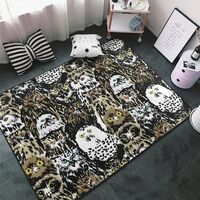 Area Rugs for Living Room Decor - Ink Graffiti Owl Anti Slip Throw Washable Rugs 3x5 for Bedroom - I