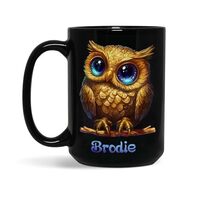 Customized Adorable Owl Ceramic Cup, Personalized Name Coffee Mug 11oz Or 15oz, Custom Owl Lover Mug