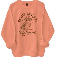 Hootin' Leads To Hollerin' Western Owl Sweatshirt, Hootin' Leads To Hollerin' We
