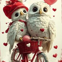 CLKT Loving Owl Diamond Painting Kits for Adults, Valentine's Day 5D DIY Diamond Art Kits Full 