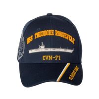 Artisan Owl USS Roosevelt CVN71 Baseball Cap Blue