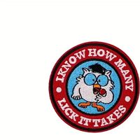 I Know How Many Licks It Takes Owl Lollipop Joke Iron-on Patch