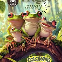 The Market Owl: Frogs Away Adult Coloring book: Let the frogs hop their way into your heart!