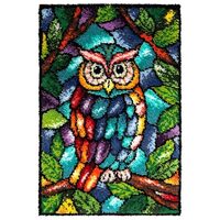 Herrschners Stained Glass Owl Latch Hook Kit