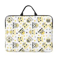 Animal Cartoon Owls Cute Print Stylish 14-Inch Water-Resistant Laptop Bag Laptop Carrying Case For M