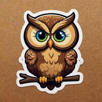 lobbster91.Sticker Owl Funny Stickers 2in. Waterproof Vinyl Decals for Water Bottles Laptop Refriger