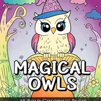 Magical Owls Coloring Book for All Ages: 48 Bold & Easy Coloring Pages
