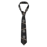 YYHWHJDE Late Night Owl Prints Men's Necktie - Premium Polyester Fiber Tie for Business, Daily 