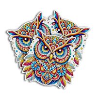 Vibrant Tribal Owl Mandala Decal Sticker for Tumbler, Mug, Laptop, Phones, Helmets, Hardhats, Car, W