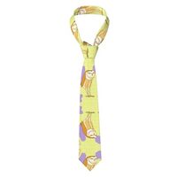 YYHHAOFA Standing Owl Prints Men's Necktie - Stylish and Durable Polyester Tie for Business and