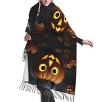 Halloween Owl Ghost Pumpkin 1 Stylish Scarfs Fall Winter Scarves Shawls And Wraps For Women For All 