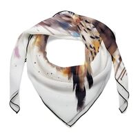 LKHDS Watercolor Cool Owl Head Square Scarf 27 X 27 Inches Head Scarf for Women Fashion Scarves Scar