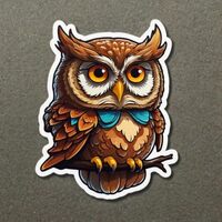 lobbster91.Sticker Owl Funny Stickers 2in. Waterproof Vinyl Decals for Water Bottles Laptop Refriger