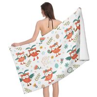 HQFFPOO Owl Microfiber Beach Towels Quick Dry Oversized Bath Towels for Adults Lightweight Pool Towe