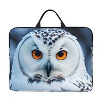 Snowy Owl Eyes Print Laptop Bag 14in Laptop Case Laptop Sleeves For Daily Travel Business Trips And 