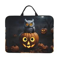 Halloween Owl Ghost Pumpkin 1 Print Laptop Bag 14in Laptop Case Laptop Sleeves for Daily Travel Busi