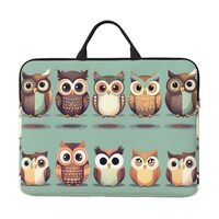 Cartoon Owls Cute Print Laptop Bag Water Resistant Computer Bag Laptop Case Work Travel And Everyday