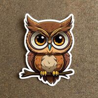 lobbster91.Sticker Owl Funny Stickers 2in. Waterproof Vinyl Decals for Water Bottles Laptop Refriger