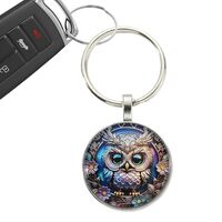 Women Owl Keychain - Metal Key Ring Backpack Charm Jewelry | handbg Purse Hanging with Carabiner Cli