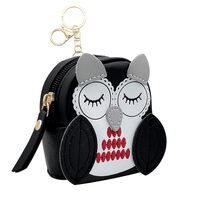 Beljeley Cute Owl Keychain for Women - Adorable Bag Charm with Closed Eyes, Colorful Feathers, Fun K