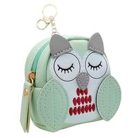 Beljeley Cute Owl Keychain for Women - Adorable Bag Charm with Closed Eyes, Colorful Feathers, Fun K