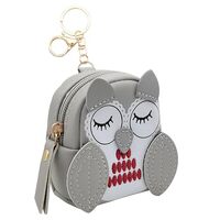 Beljeley Cute Owl Keychain for Women - Adorable Bag Charm with Closed Eyes, Colorful Feathers, Fun K