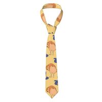 ATTBBH Crooked Owl Prints Men's Necktie - Premium Polyester Fiber Tie for Business, Weddings, a