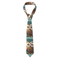 YYHHAOFA Cute owls Prints Men's Necktie - Stylish and Durable Polyester Tie for Business and Sp