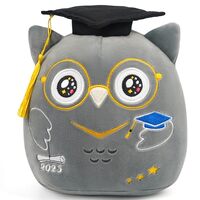Graduation Owl Stuffed Animal: 8-Inch 2025 School Graduation Anniversary Owl Plush Toy Cute Commemor