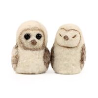 Wizardi Felting Kit - Baby Barn Owl KTS-BabyBarnOwl The Makerss