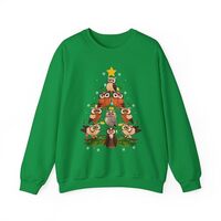 Kymhee Barn Owl Bird Christmas Tree Gift Funny Christmas Barn Owl Ugly Sweater Sweatshirt Irish Gree