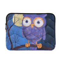 Laptop Sleeve Case 15-16 Inch Soft Lining Laptop Zipper Case Owl Branch Night Laptop Carrying Case w