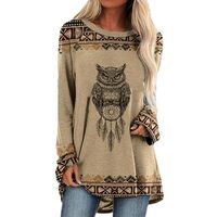 HOTYD Western Sweatshirts for Women Plus Size Aztec Sweaters for Women Trendy Native American Shirts