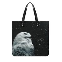 Snowy Owl And Stars Leather Handbags Crossbody Bags for Women Trendy Vegan Purses Shoulder Handbags 