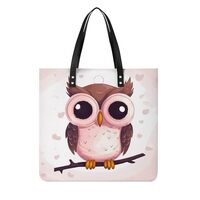 Cute Owl Leather Handbags Crossbody Bags for Women Trendy Vegan Purses Shoulder Handbags with Wide S