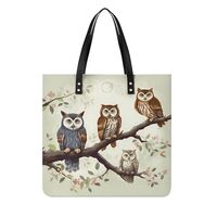 Owls on A Branch Leather Handbags Crossbody Bags for Women Trendy Vegan Purses Shoulder Handbags wit