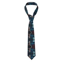 YYHWHJDE Dark Owl Prints Men's Necktie - Soft and Comfortable Polyester Fiber Tie for Business,