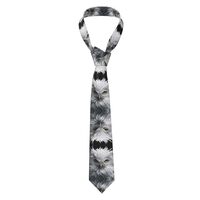 YYHWHJDE White Owl Prints Men's Necktie - Quality Polyester Fiber Tie for Business, Daily Life,