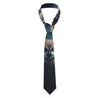 WHJSHOP Mysterious owl Prints Men's Necktie - Stylish and Durable Polyester Fiber Tie for Busin