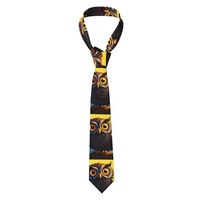 YYHWHJDE Yellow eyed owl Prints Men's Necktie - Quality Polyester Fiber Tie for Business, Daily