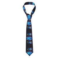 YYHWHJDE Blue Owl Picture Men's Necktie - Soft and Durable Polyester Fiber Tie for Business and