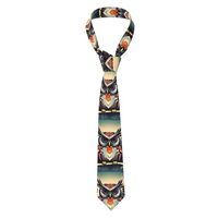 Elevate Your Style with HYTTER Owls Birds Prints Men's Necktie - Premium Quality Polyester Fibe