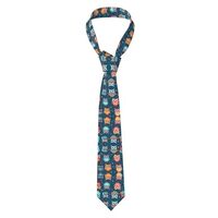 Elevate Your Style with HYTTER cute owls Prints Men's Necktie - Premium Quality Polyester Fiber