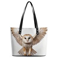 A Barn Owl Leather Lady's Handbag Crossbody Purse for Women Ladies Soft Shoulder Bag Medium Roo