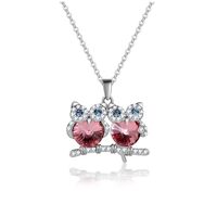 Dainty Owl Necklace for Women Wisdom Smart Animal Double Owls Pendant Necklace Jewelry Gifts-Double 