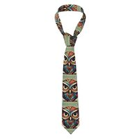 ATTBBH Cool Owl Prints Men's Necktie - Premium Polyester Fiber Tie for Business, Weddings, and 