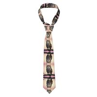 NNSOOD Evening Owl Prints Men's Necktie - Stylish and Durable Polyester Tie for Business, Daily